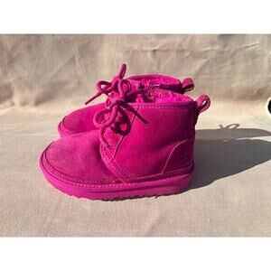 UGG Neumel II Children's Size 10 Chukka Boot Rockin Rose Pink Suede Wool